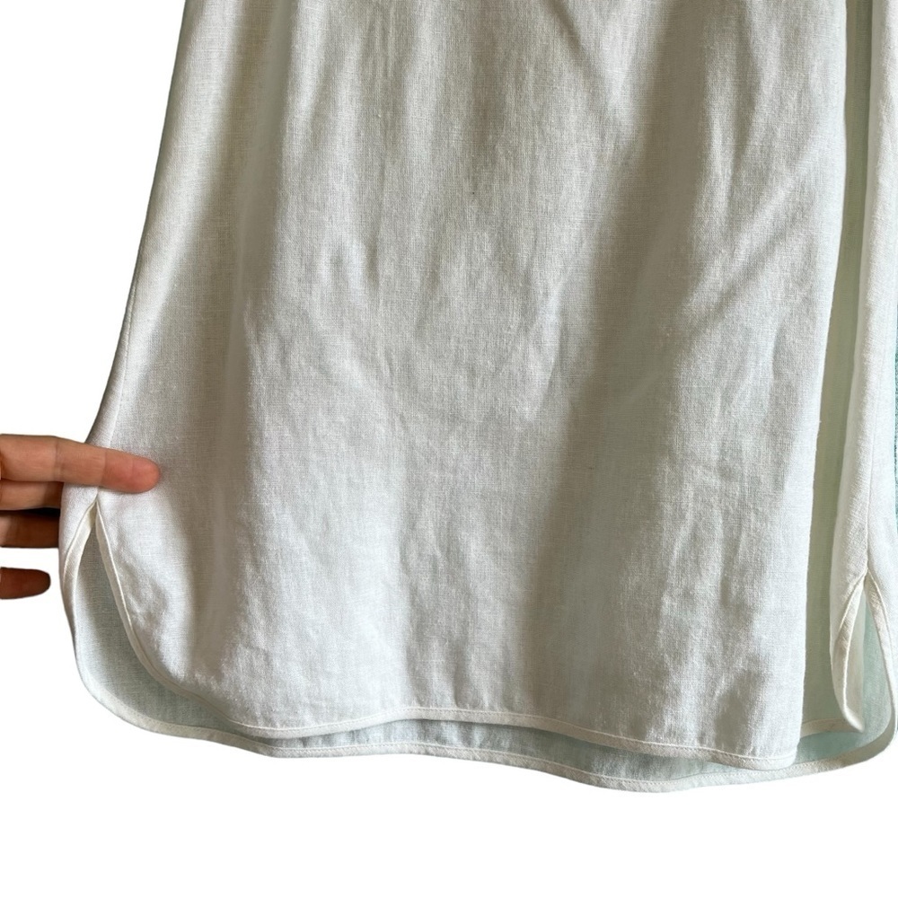 Loeffler Randall linen blend off white tank top size 0 excellent condition - Picture 4 of 8